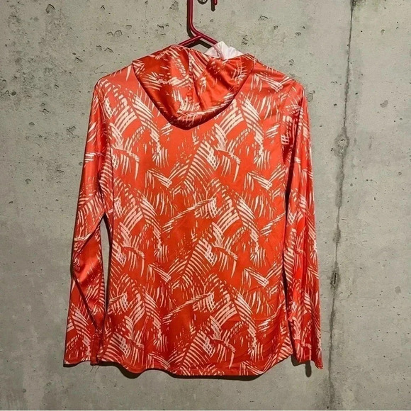 The American Outdoorsman For Women Rash Guard Orange Medium UPF 40 - Picture 6 of 9